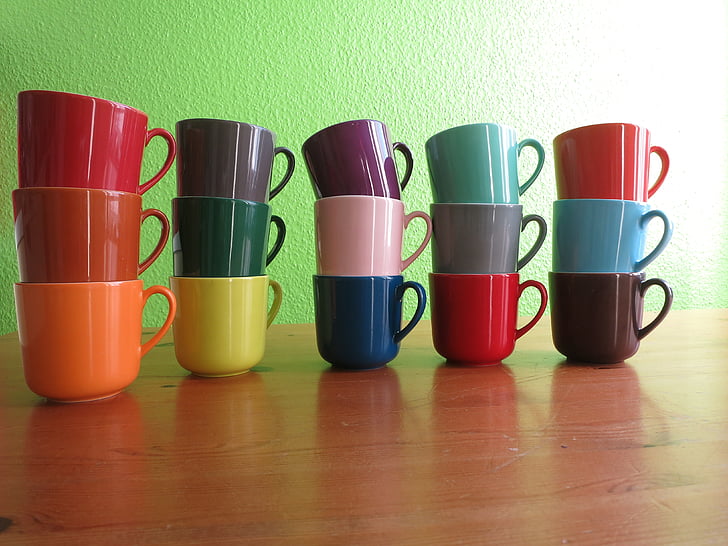 t, färgglada, mångfald, kaffe, Office, variant, Joy