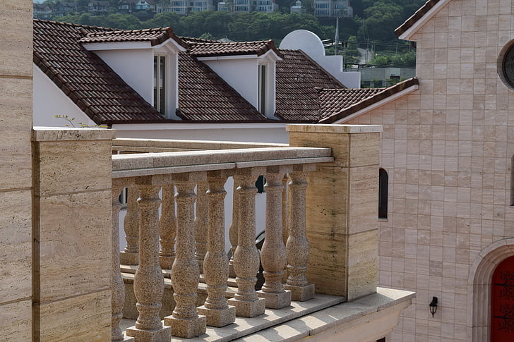 Veranda, Dach, Griechenland-Formen, Bereitstellen, Luxus, Hotel, klassische form