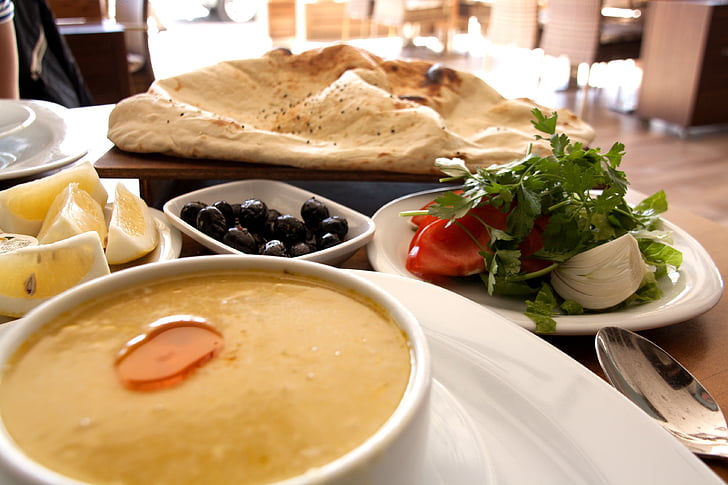 turkish food, soup, meze, alanya, dinner, turkish cuisine