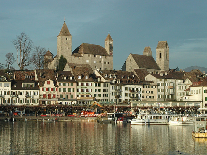 Rapperswil, Schweiz, platser av intresse, Zürichsjön, Canton st, slott, sjön