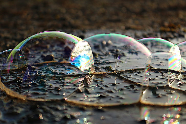 blow, water, puddle, soap bubbles, air bubbles, blubber, water bubbles