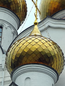 yaroslav, cathedral, bulbs, russian cathedral, orthodox, religion
