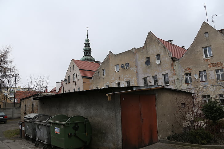 the town hall, bytom nadodrzanski, townhouses, city, architecture, kamienica, building
