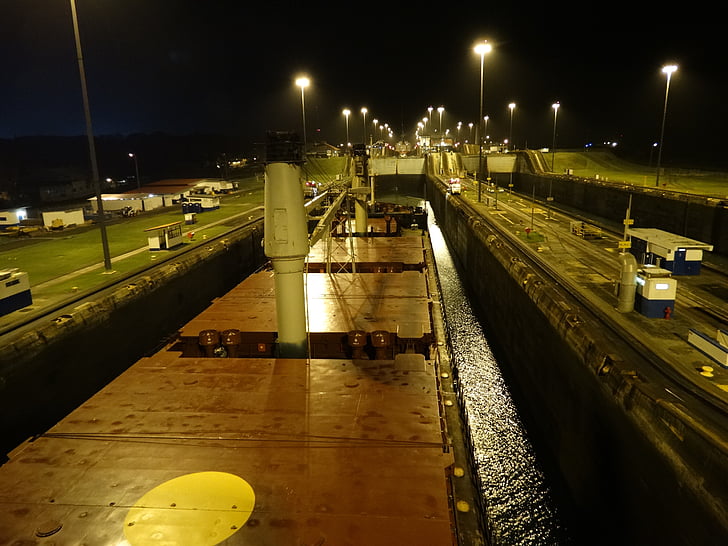 canal de Panamá, de la nave, hermoso canal de panama