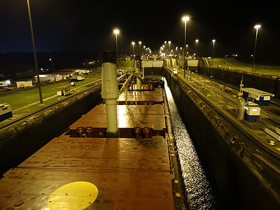 Панамския канал, кораб, красива Панамския канал