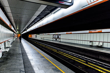 postaja, Metro, pod zemljo, vlak, potovanja, železniške