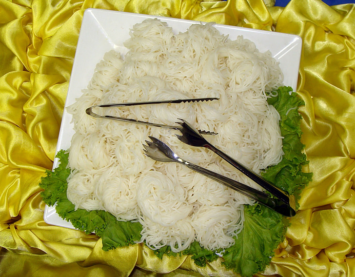 rice noodles, thai, sticky, food, rice, cuisine, asian
