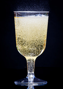 香槟, 嘶嘶响, 酒精, 玻璃, 饮料, 庆祝活动, 一方