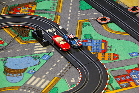 Carrera, Hipódromo, brinquedos, carro de corrida, pista, velocidade, jogo tapete
