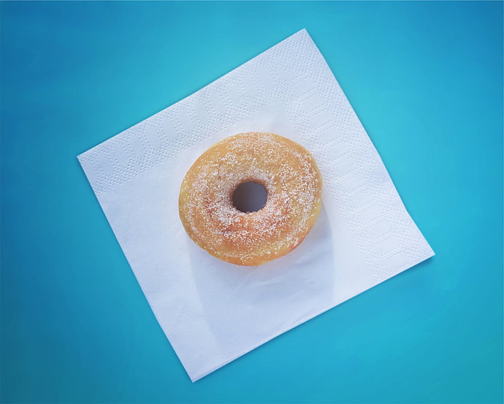 close, photo, brown, donuts, white, paper, donut