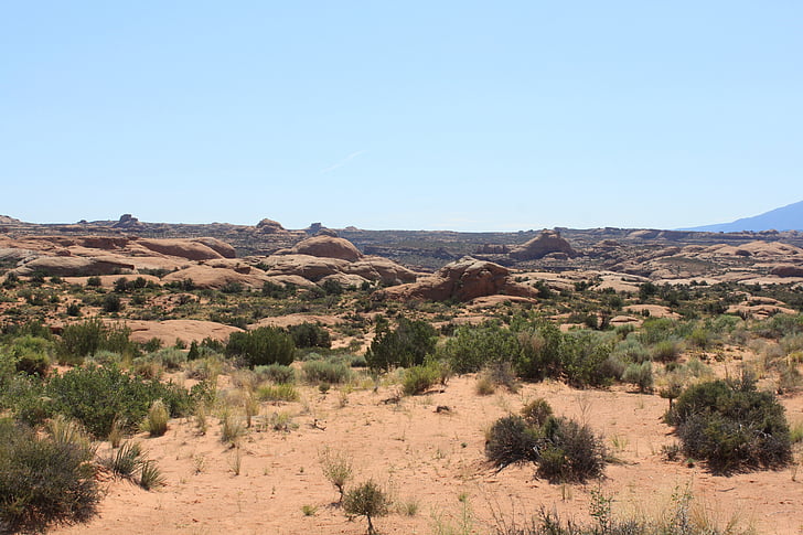 mountains, desert, utah, rocks, bushes, southwest