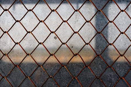 brown, mesh, fence, close, photo, chainlink, chainlink fence