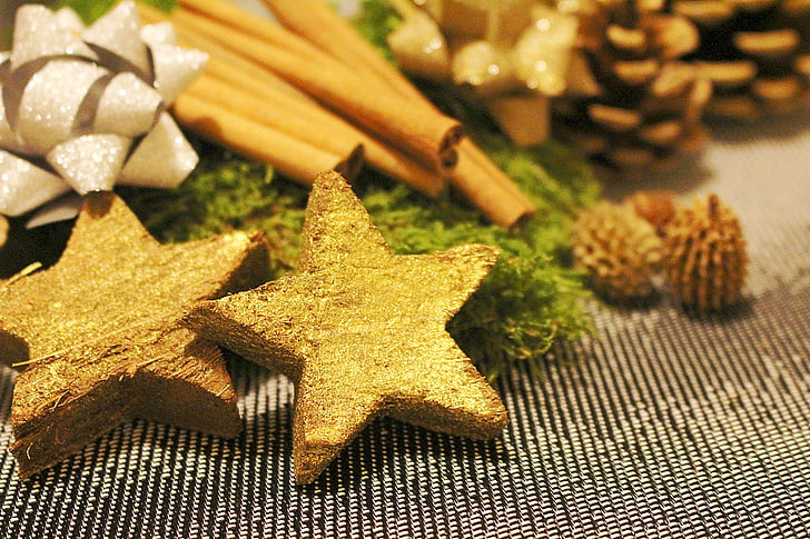 poinsettia, Dekorację świąteczną, dekoracje na Boże Narodzenie, Boże Narodzenie, jedzenie, Dekoracja, kształt gwiazdy