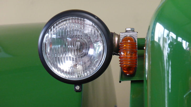 Reflektor świateł drogowych, Blinker, ciągnika, zielony, przywrócone, Rolnictwo