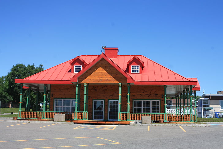 Québec, épület, tető, építészet, Kanada