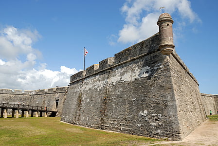 lâu đài, San marcos, Landmark, Fort, Florida, cũ, Tây Ban Nha