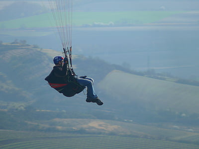 Paraglider, padobransko jedrenje, paraglidom, let, leti, rekreacija, sportski