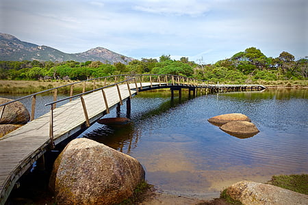 puente, Río de marea, promontorio de Wilson, Río, paisaje, Scenic, paisaje