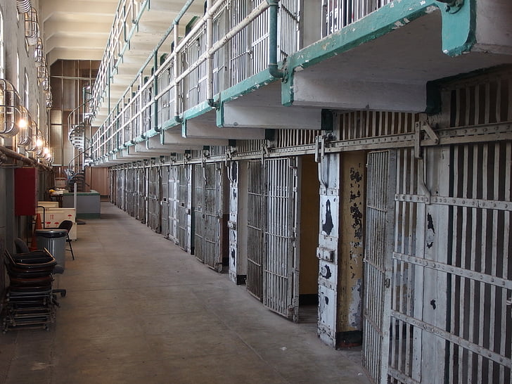 Alcatraz, vangla, vanglas, maksimaalse ohutuse, metallist, lahter, San francisco