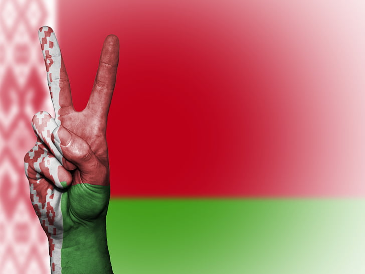 Wit-Rusland, vlag, vrede, achtergrond, banner, kleuren, land