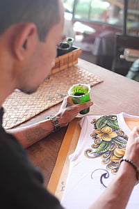 lukisan, Menggambar, Bali, warna-warni, cat, kreativitas, pelukis