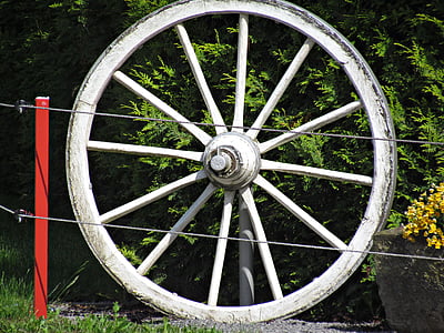 колесо, автомобиль, деревянные, деревня, Вуд, Старый, на открытом воздухе
