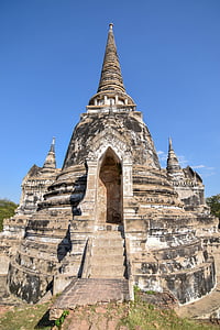 Ayutthaya, staré mesto, Staroveké, Starobylé mesto, Wat phra sri sanphet, Thajsko, Ayutthaya staré