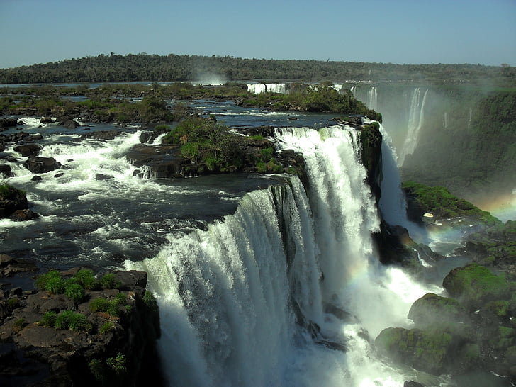 Foz iguaçu, vatten, grå starr, Brasilien, naturen, Paraná, Iguazúfallen