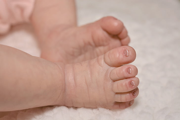 noge, bebi stopala, beba, deset, novorođenče, ljudski, mali