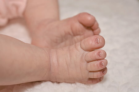 kājām, baby pēdas, bērnu, desmit, jaundzimušo, cilvēku, mazs