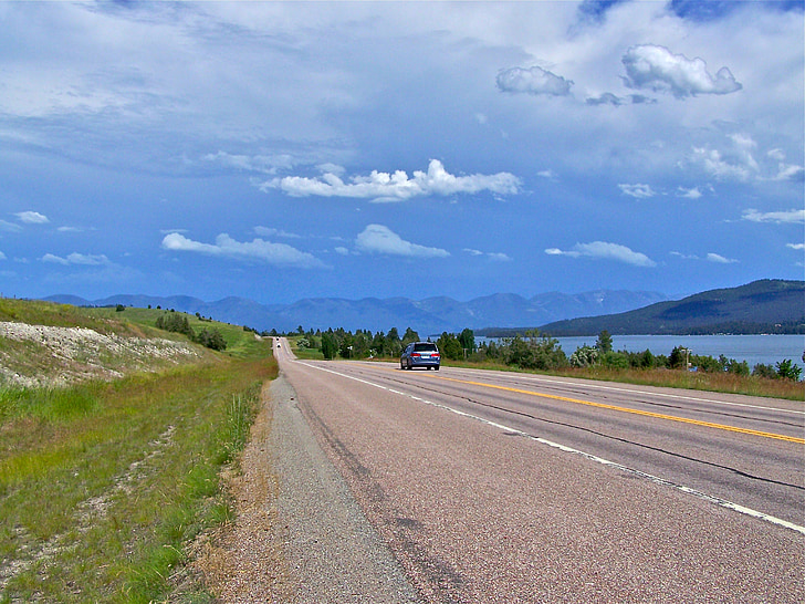 drogi, podróży, Montana, Ulica, dekoracje, Natura, krajobraz