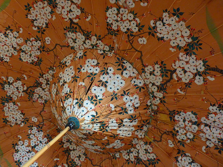 tela, Japonês, flores