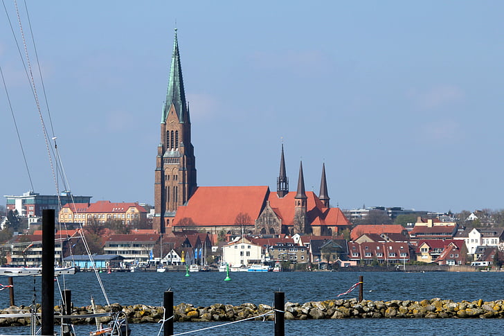 Schleswig, Mecklenburg, Igreja, Dom, Schlei, cidade, locais de interesse