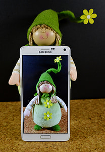 imp, grønn, våren, søt, Smartphone, Samsung