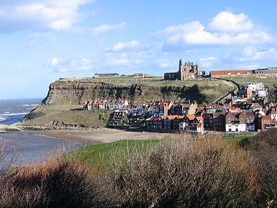 North yorkshire, Whitby, Harbour, Abbey