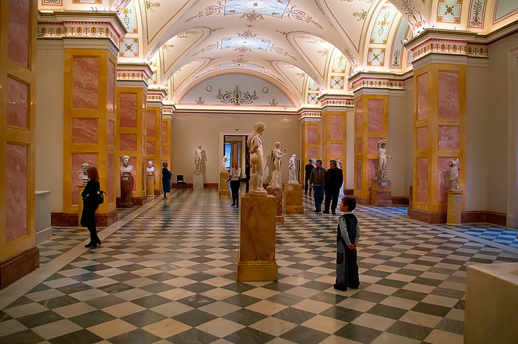 St.Petersburg Russland, Eremitasjen, interiør, arkitektur, religion, innendørs, folk