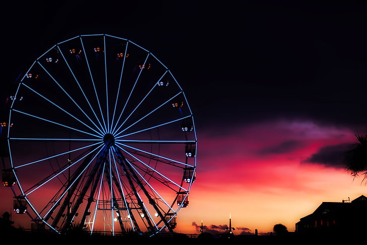 Bournemouth, Inglaterra, Grã-Bretanha, Reino Unido, Turismo, Parque de diversões, roda gigante