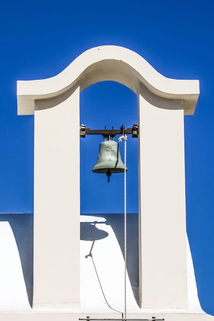 Cypern, Ayia napa, klocktornet, Bell, kyrkan, ortodoxa, religion