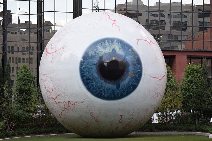 dallas, eyeball, downtown, art