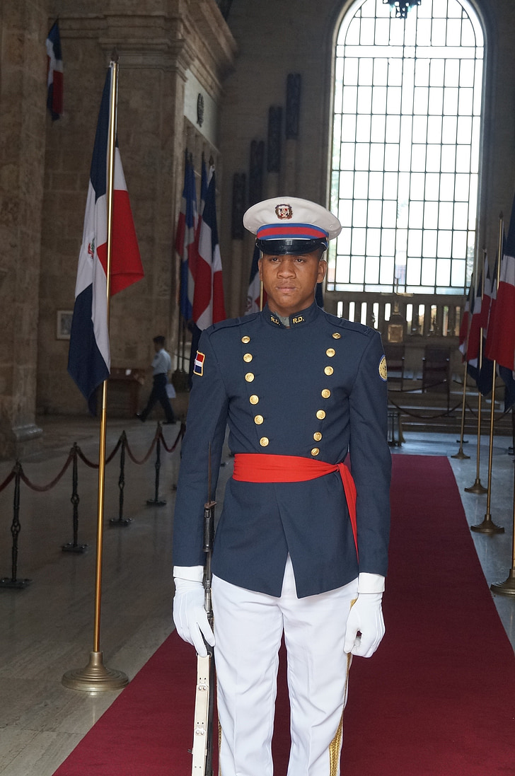 kareivis, Dominikāna, aizsargs, godu aizsargs, bruņotie spēki, militārās, vienotu