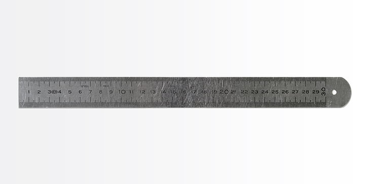 ruler, steel ruler, metal, tool, steel, measurement, decimal