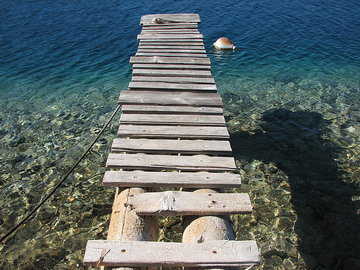 Croatie (Hrvatska), mer, Pier, eau, bois, nature, à l’extérieur