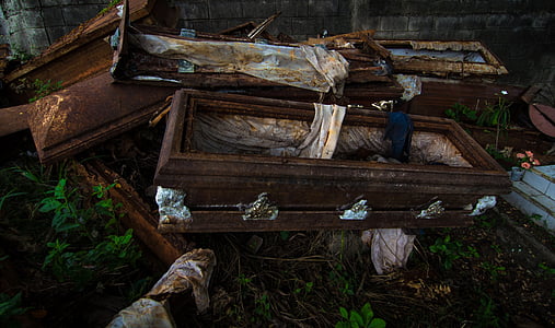 cercueil, cimetière, Venezuela, vieux, utilisé