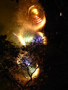 lumière, lumières, brillant, nuit, belle, feux d’artifice, article pyrotechnique