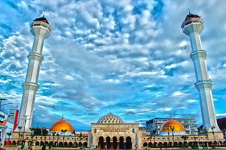 liels mošeja, mošeja, Islam, Bandung, arhitektūra, minarets, Indonēziešu