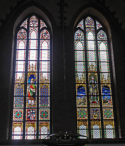 Bažnyčios langas, pagrindinė bažnyčia, Dom, Schleswig, katedra, pastatas, maldos namai