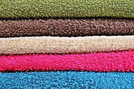 baggrund, håndklæder, farverige, farve, badehåndklæder, tør, tekstil