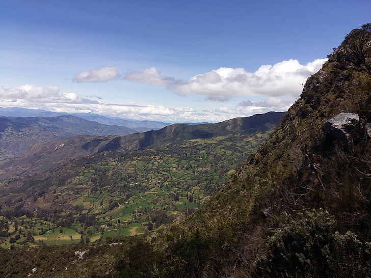 Montserrat, güicán, Gunung, Salib, pemandangan, alam, langit