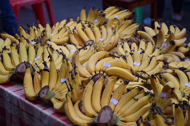 frukt, bananer, mat, banan, fräschör, ekologisk, sunda matvanor