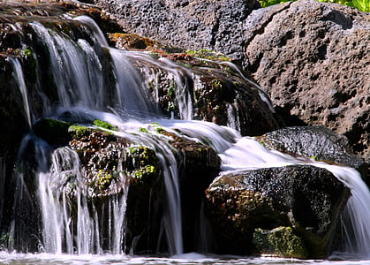 поток, вода, течаща, природата, течност, поток, естествени